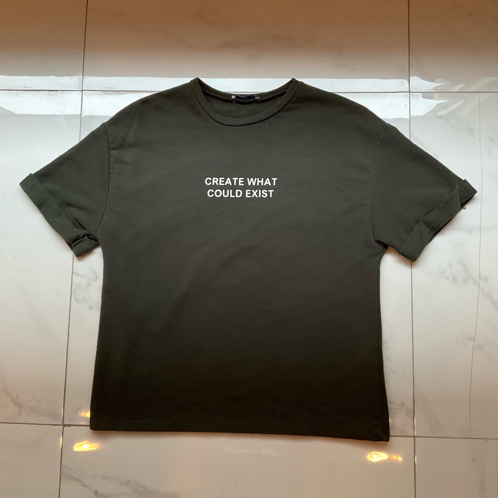 Zara t-shirt with white lettering